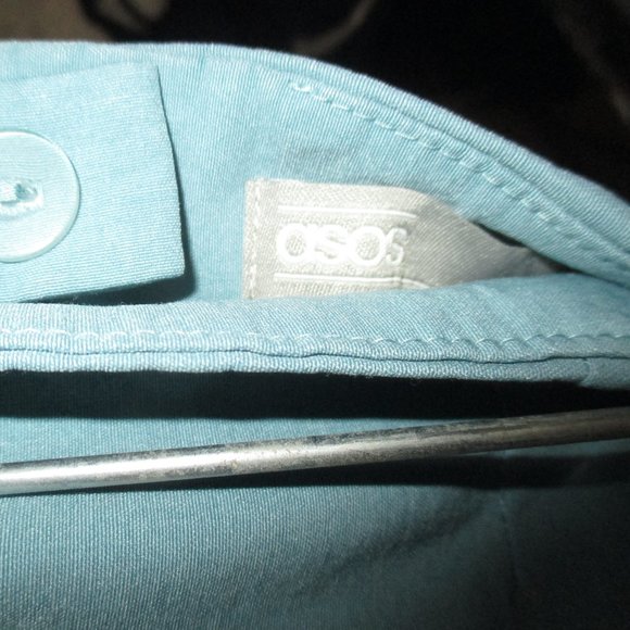 ASOS Women's Skirt Size 12 Turquoise Color Zipper Back Women's Skirt - Picture 5 of 10